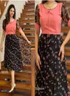 FG Printed Designer Georgette Kurtis Catalog